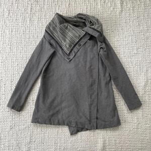 Lululemon Women's Savasana Grey Wrap Sweater - Size 4